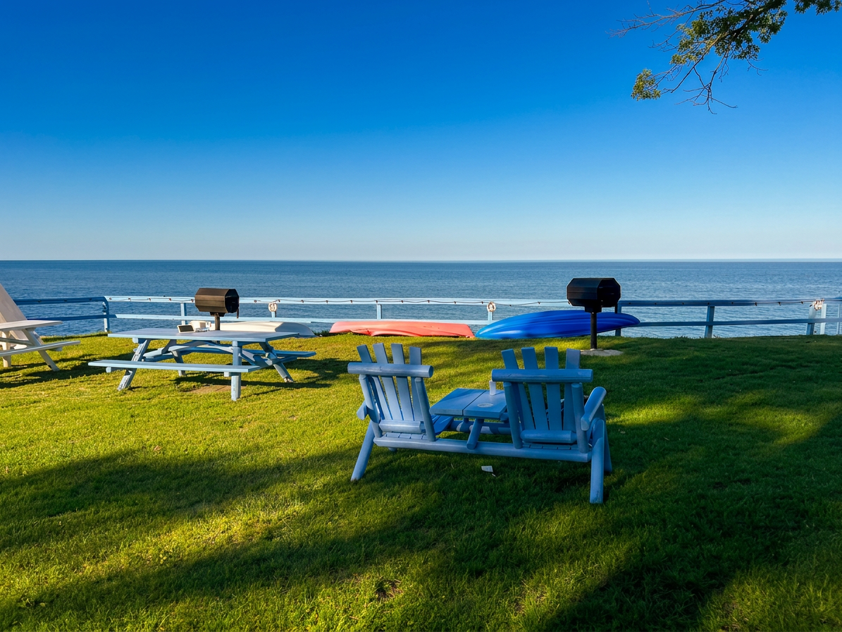 Lake Huron shoreline near the cabins in Oscoda, Michigan